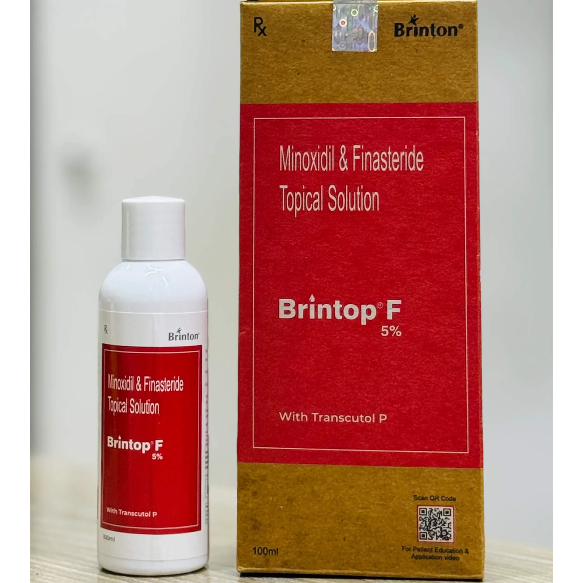 Brintop F 5% Topical Solution (Minoxidil + Finersteride)-100ml - Image 2