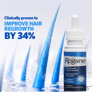 Men’s Rogaine Extra Strength 5% Minoxidil Topical Solution Hair Regrowth Treatment – (1-Month Supply)