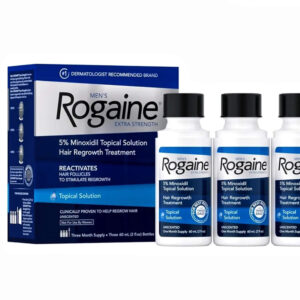 Men’s Rogaine Extra Strength 5% Minoxidil Topical Solution Hair Regrowth Treatment – (3-Month Supply)