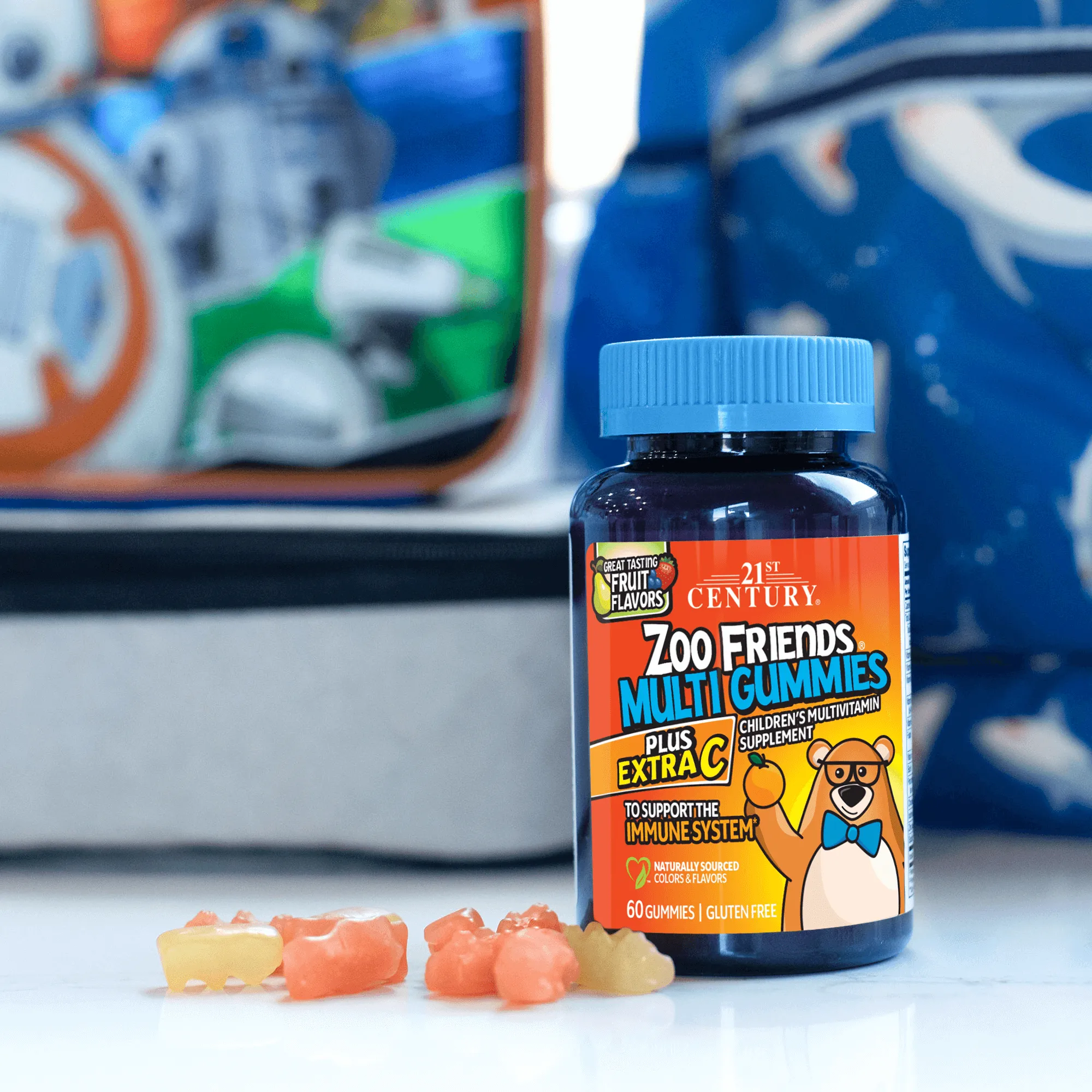 21st Century Zoo Friends Multi Gummies Plus Extra C - 60 Gummies | Kids Multivitamin with Immune Support - Image 4