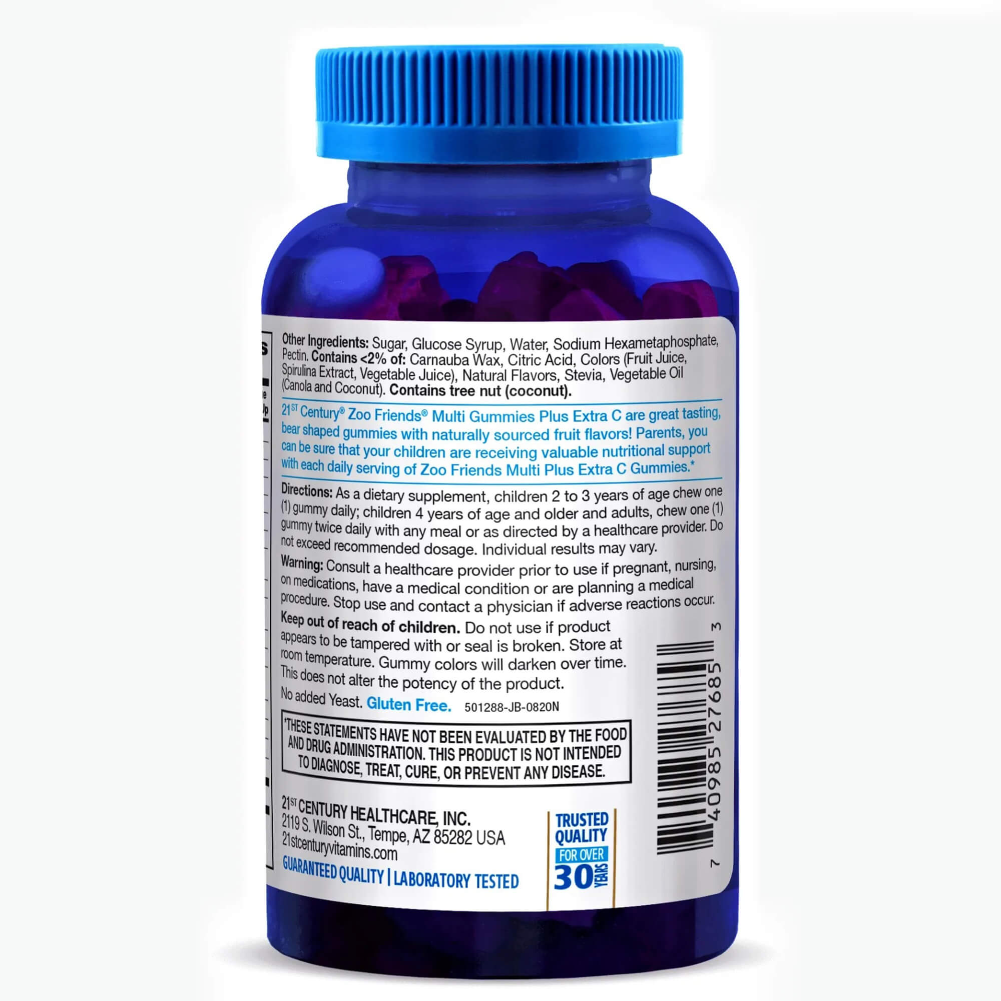 21st Century Zoo Friends Multi Gummies Plus Extra C - 60 Gummies | Kids Multivitamin with Immune Support - Image 2