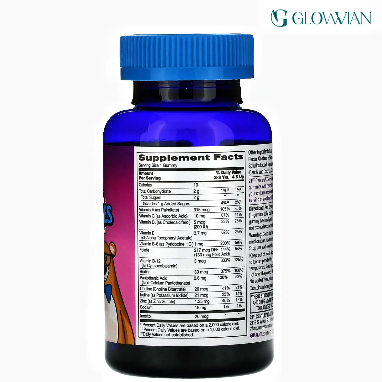 21st Century Zoo Friends Multi Gummies - 60 Count | Fun Animal Shapes for Kids Daily Nutrition - Image 2