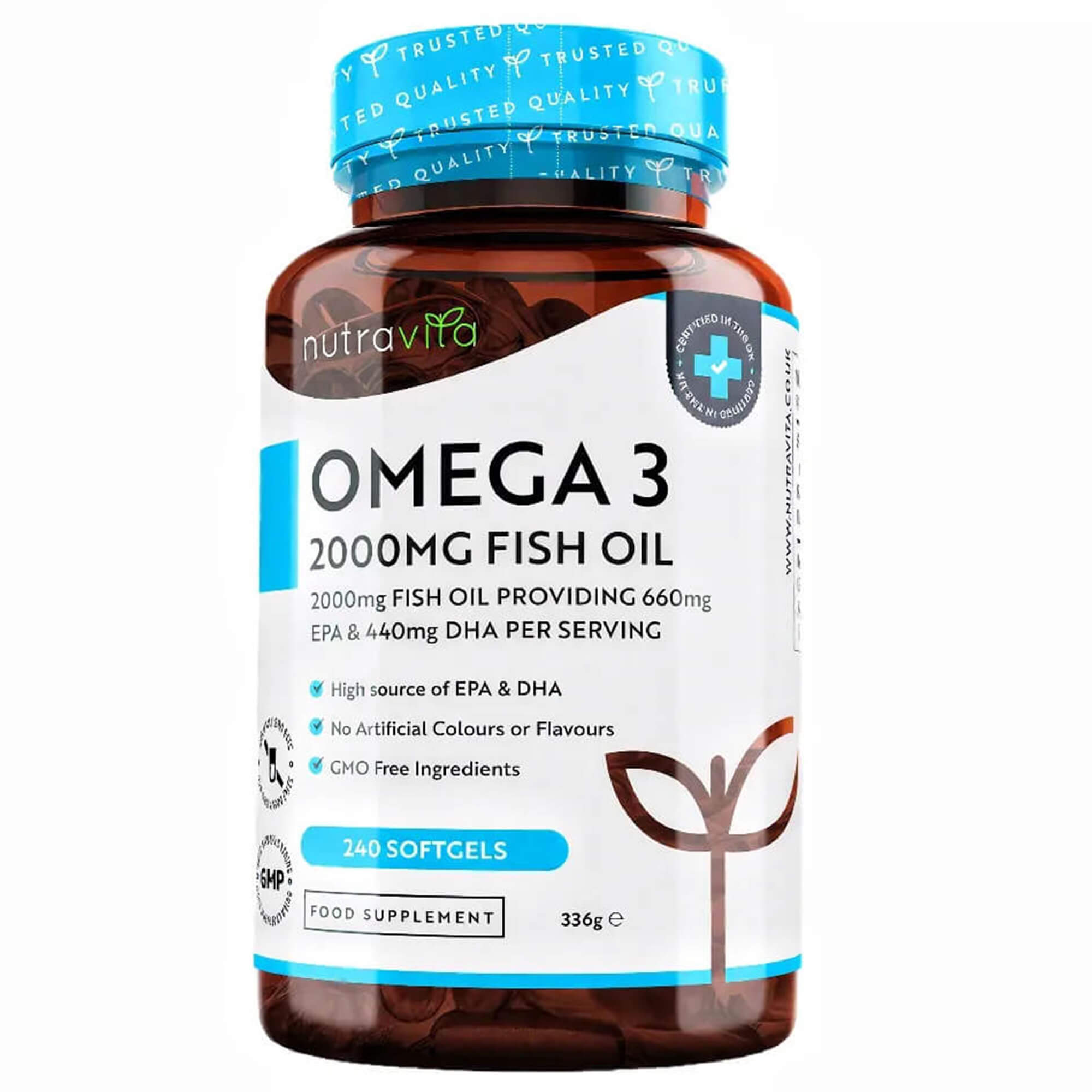 Nutravita Omega 3 High Strength 2000mg with 660mg EPA & 440mg DHA, 240 Softgels