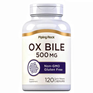 Piping Rock Ox Bile Supplement 500mg | 120 Capsules | Digestive Enzyme