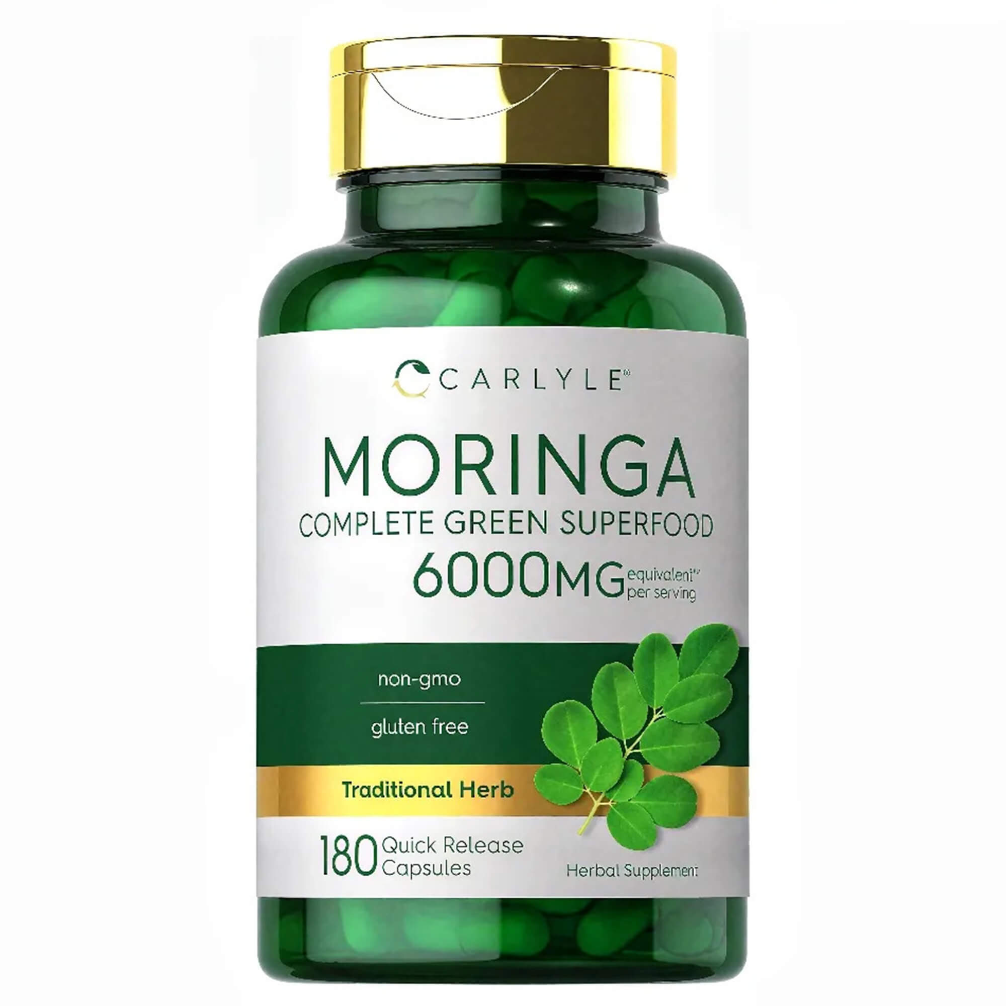 Carlyle Moringa Oleifera Supplement 6000 mg | 180 Capsules | Complete Green Superfood for Women and Men - Image 3